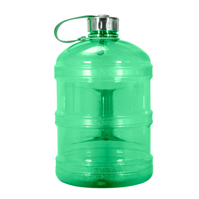 BPA Free 1 Gallon Water Bottle, Plastic Bottle, Sports Bottle, with Stainless Steel Screw Cap, GEO