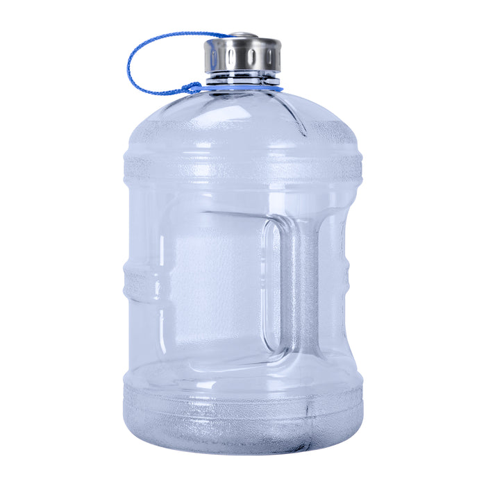 BPA Free 1 Gallon Water Bottle, Plastic Bottle, Sports Bottle, with Stainless Steel Screw Cap, GEO