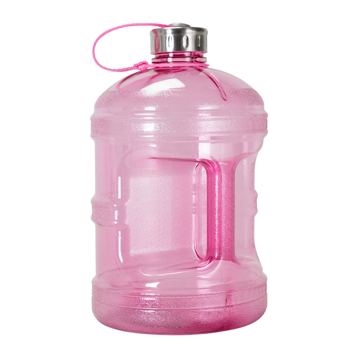 BPA Free 1 Gallon Water Bottle, Plastic Bottle, Sports Bottle, with Stainless Steel Screw Cap, GEO