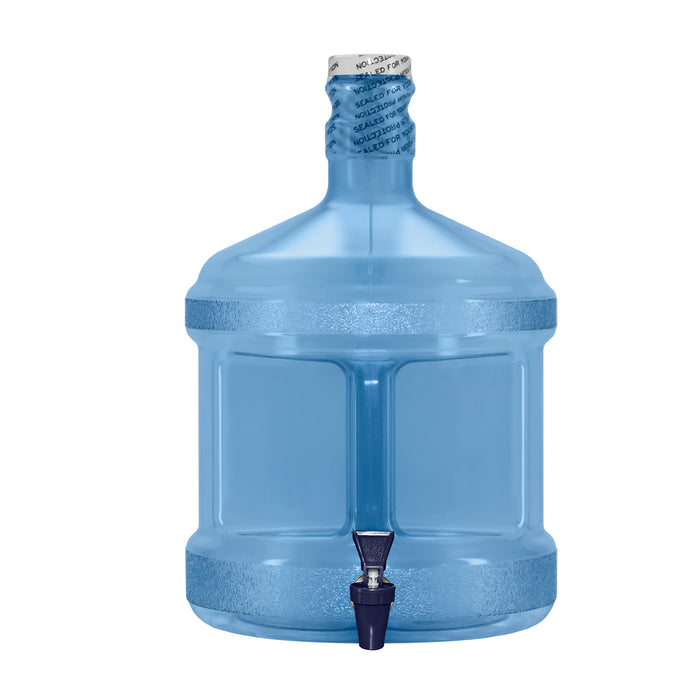 2 Gallon Polycarbonate Plastic Reusable Water Bottle with Screw Cap and Valve