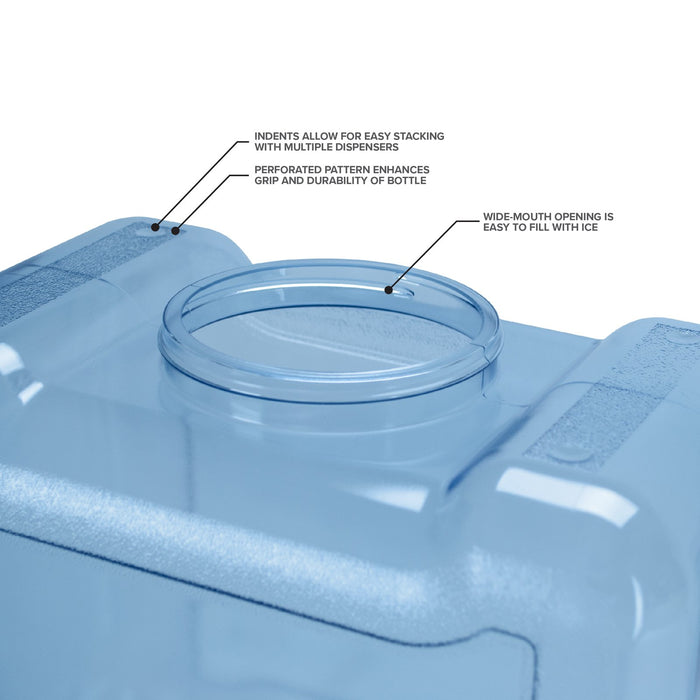 2 Gallon BPA Free Reusable Plastic Water Bottle with Screw Cap & Valve