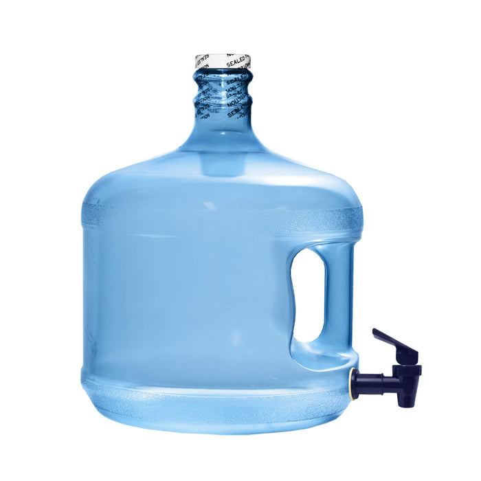 3 Gallon Polycarbonate Plastic Reusable Water Bottle with Screw Top and Valve