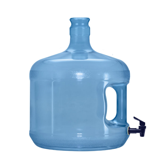 3 Gallon BPA Free Reusable Plastic Water Bottle with Crown Cap and Valve