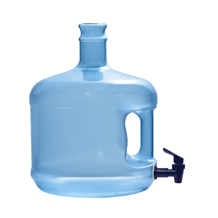 3 Gallon Polycarbonate Plastic Reusable Water Bottle with Crown Cap and Valve