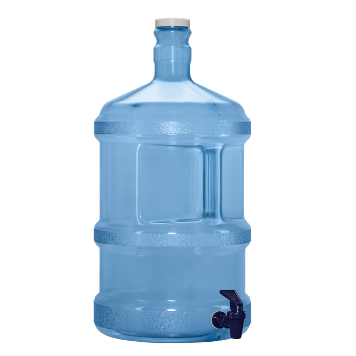3 Gallon Polycarbonate Plastic Reusable Water Bottle with Screw Cap and Valve