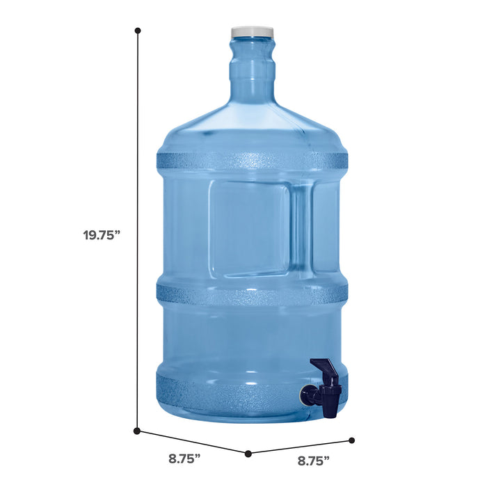 3 Gallon BPA Free Reusable Plastic Water Bottle with Screw Cap and Valve
