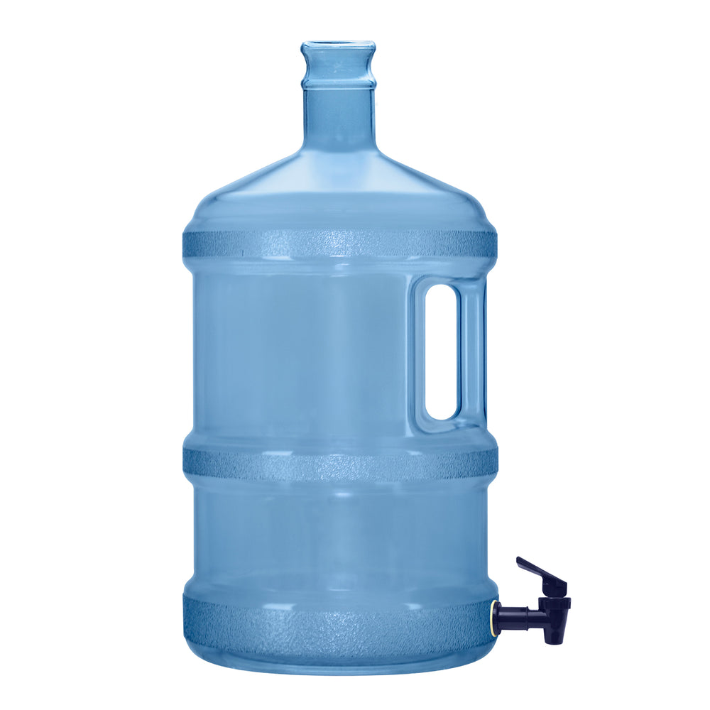 3 Gallon BPA Free Reusable Plastic Water Bottle Tall Crown Neck with Valve