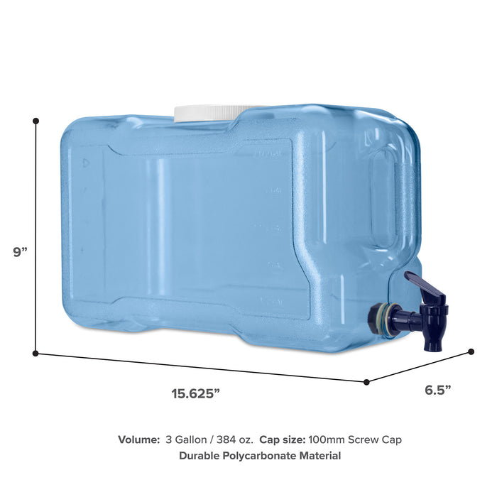 3 Gallon Polycarbonate Plastic Reusable Water Bottle