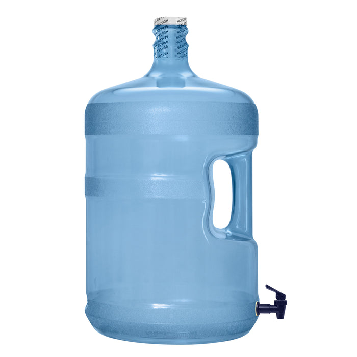 5 Gallon Polycarbonate Plastic Reusable Water Bottle with Screw Cap and Valve