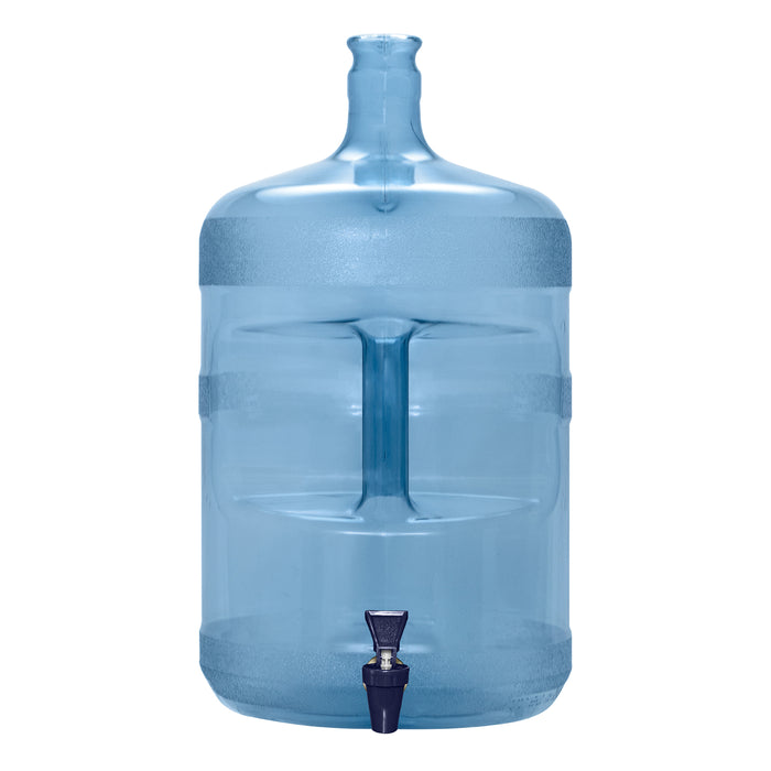 5 Gallon Polycarbonate Plastic Reusable Water Bottle with Crown Cap and Valve