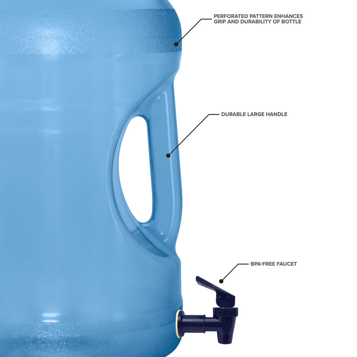 LavoHome 5 Gallon Water Bottle With Screw Cap, Reusable 5 Gallon
