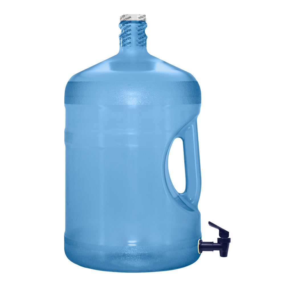 5 Gallon BPA Free Reusable Plastic Water Bottle with Crown Cap & Valve