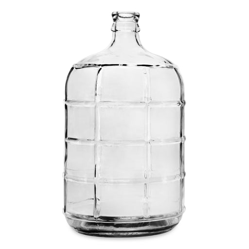 Glass Bottle, Carboy Bottle, with Crown Top Cap, Geo