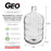 Glass Bottle, Carboy Bottle, with Crown Top Cap, Geo