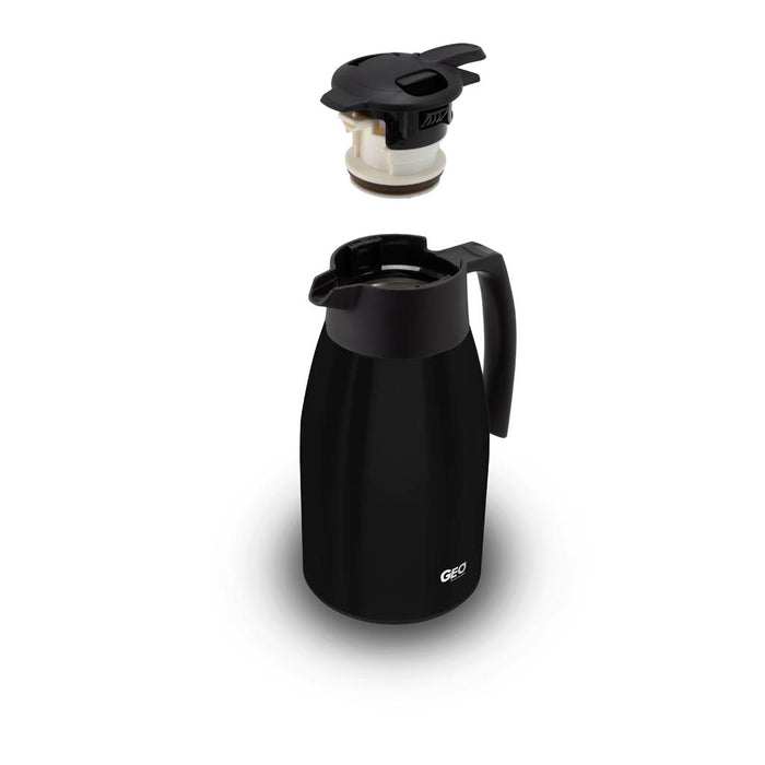 1.5 Liter Stainless Steel Coffee Carafe Pitcher, Coffee Dispenser, with 90 mm Screw Cap, GEO