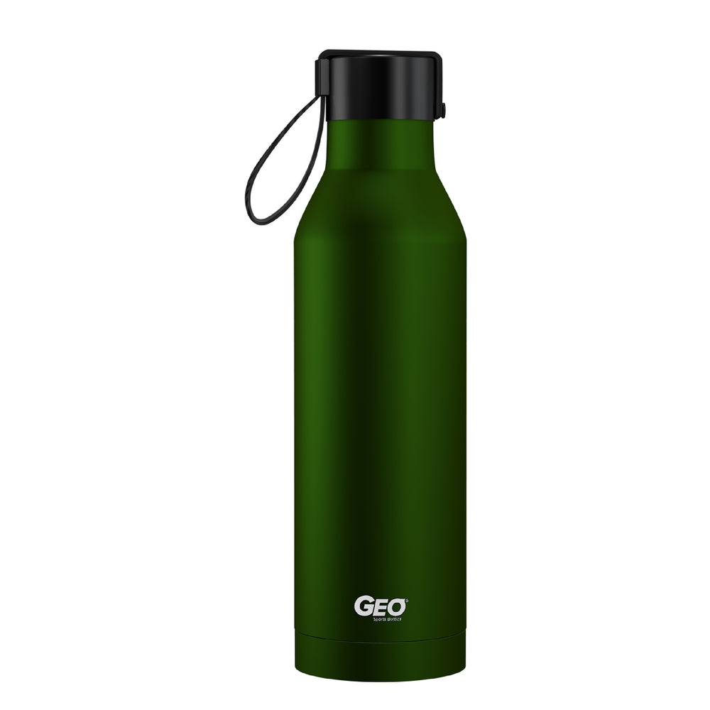 17 ounce Stainless Steel Water Bottle, Powder Sports Bottle, with 47 mm Steel Cap, GEO