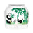 Embossed Pandas Porcelain Water Crock