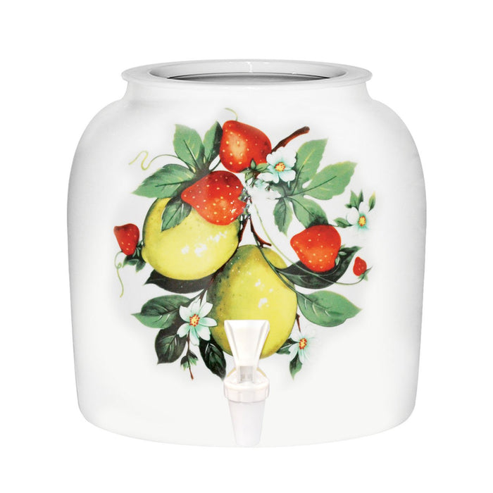 Lemons and Strawberries Porcelain Water Crock