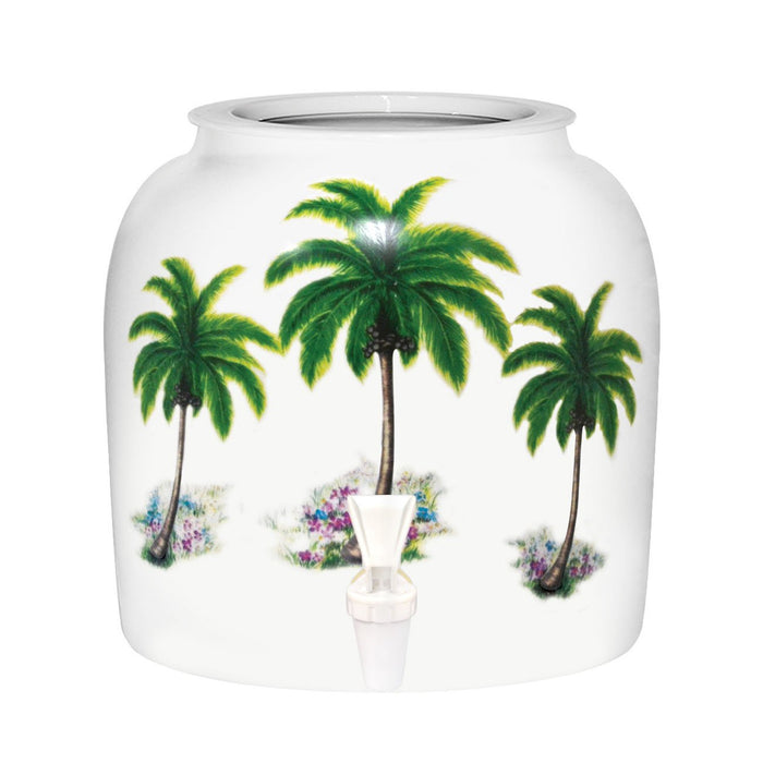 Palm Tree Porcelain Water Crock
