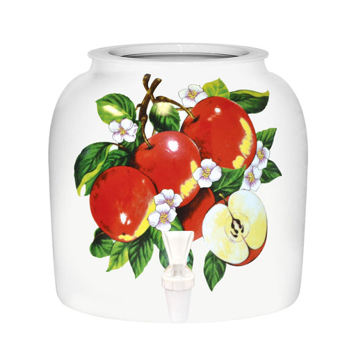 Sliced Red Apple Porcelain Water Crock