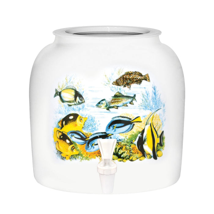 Tropical Fish Porcelain Water Crock