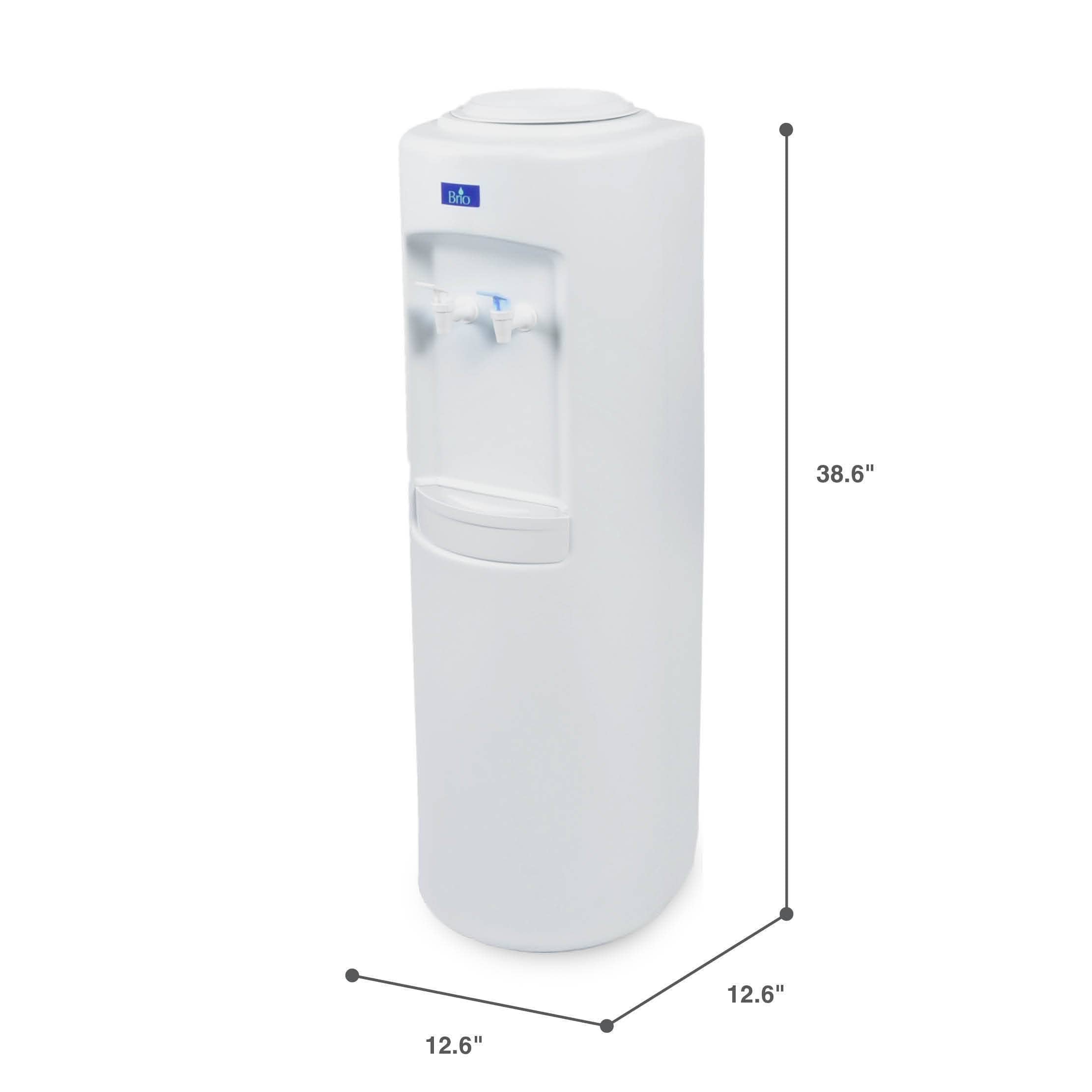 Brio Cold & Room-Temp, Top-Load Water Cooler Dispenser, White
