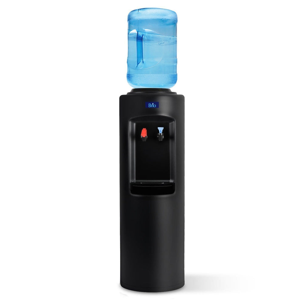 Hot and Cold Water Dispenser Cooler Top Load, Black, Brio Essential - water cooler