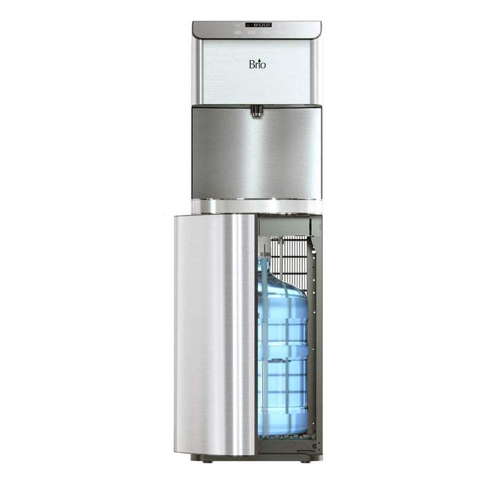 Brio Bottom Load Hot, Cold & Room Water Cooler - Self Clean Ozone - Tri Temp W/Touch Dispenser Feature