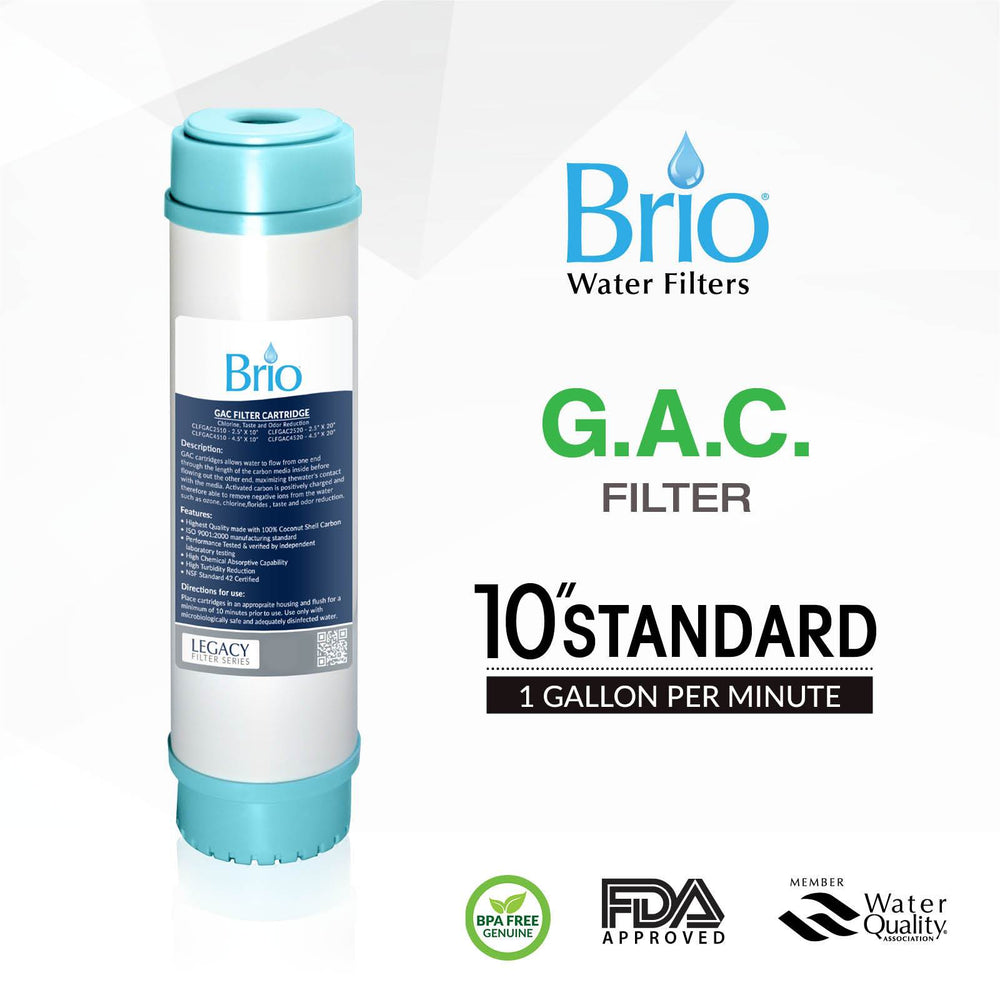 Brio Legacy 2.5" X 9.75" Granular Activated Coconut Carbon Filter