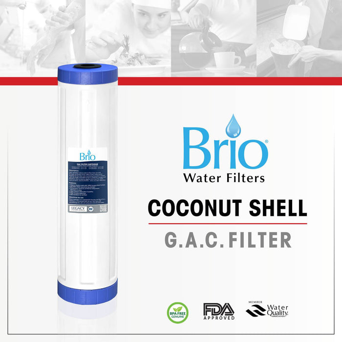 Brio Legacy 4.5" X 20" Granular Activated Coconut Carbon Filter