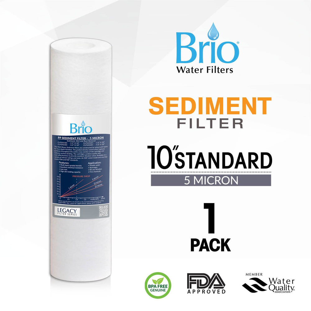 Brio Legacy 5 Micron, 2.5" x 10" Sediment Pp Filter Replacement
