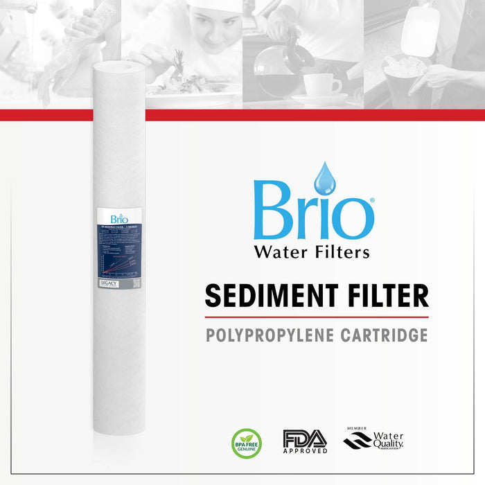 Brio Legacy 1 Micron, 2.5" x 20" Sediment Pp Filter Replacement