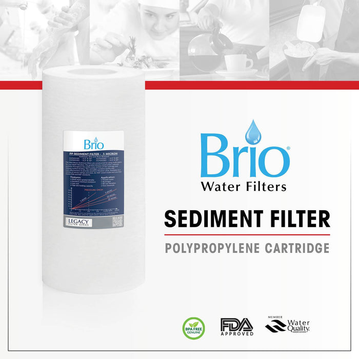 Brio Legacy 1 Micron, 4.5" x 10" Sediment Pp Filter Replacement