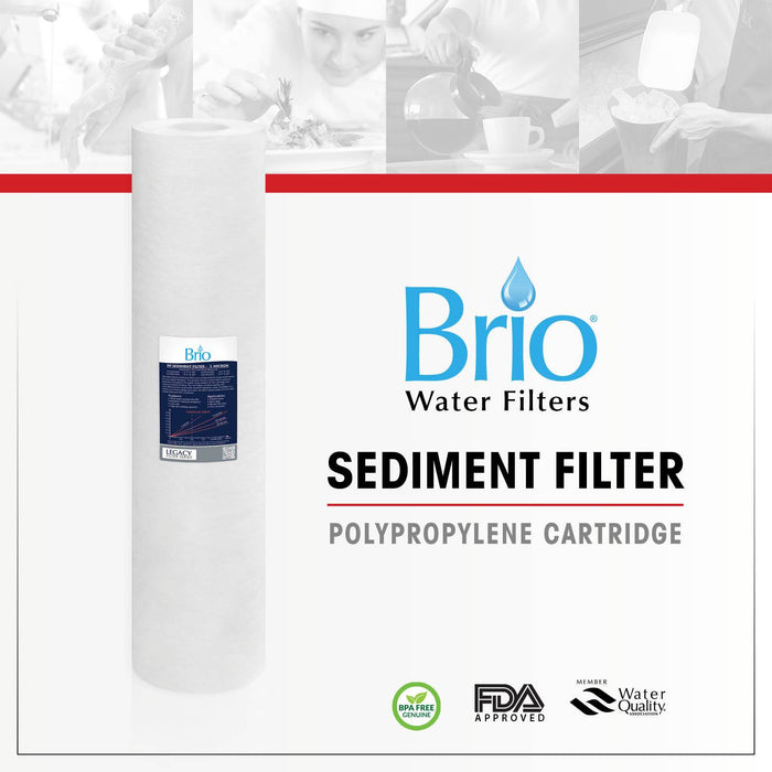 Brio Legacy 25 Micron, 4.5" X 20" Sediment Pp Filter Replacement