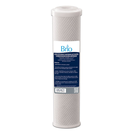 Brio Legacy 10 Micron, 2.5" X 10" Super Coconut Carbon Replacement RO Filter