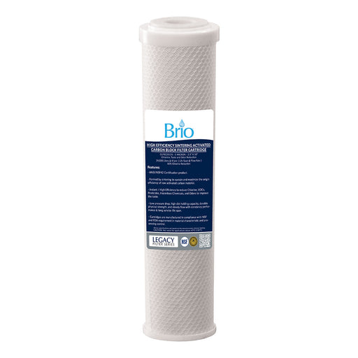 Brio Legacy 5 Micron, 2.5" X 10" Super Coconut Carbon Replacement RO Filter