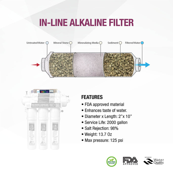 Brio Legacy 2 X 10 Inline 8 Stage Alkaline Filter