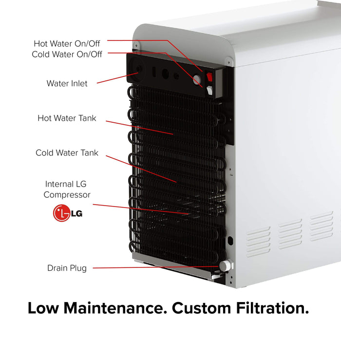 Hot and Cold Filtered Water Dispenser Cooler POU, Black, Brio Premiere - water cooler