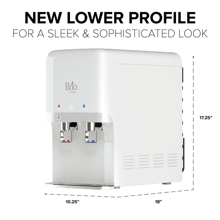 Hot and Cold Filtered Water Dispenser Cooler POU, Black, Brio Premiere - water cooler