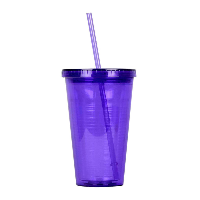 16 Ounce BPA Free Tumbler Cup, Double Wall, GEO