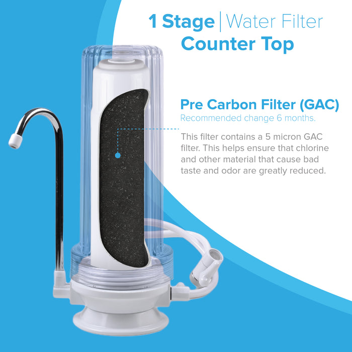 1 Stage Countertop Drinking Water Filter System, Brio Essential