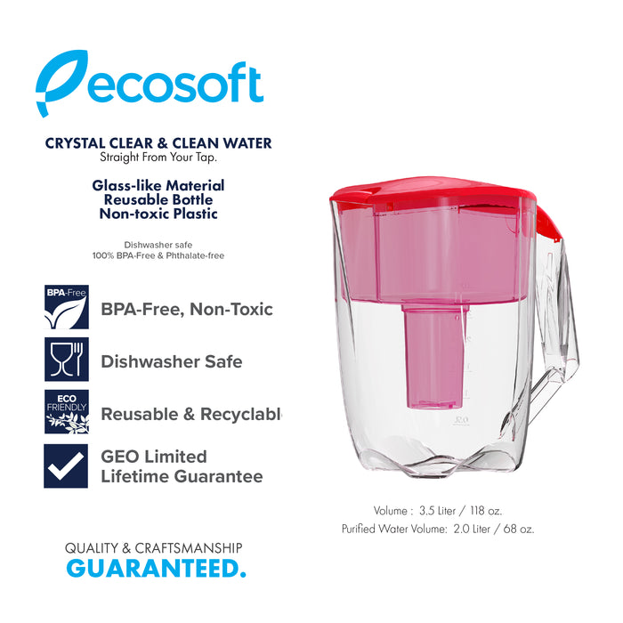 Ecosoft Maxima 5L Red Pitcher Filter