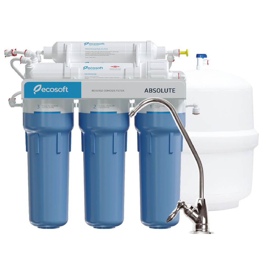 5 Stage Reverse Osmosis Water Filter System, RO, Ecosoft Absolute