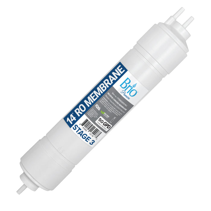 Brio 2.5" x 14" RO Membrane w/ 1,400 ml capacity and 50 Gpd