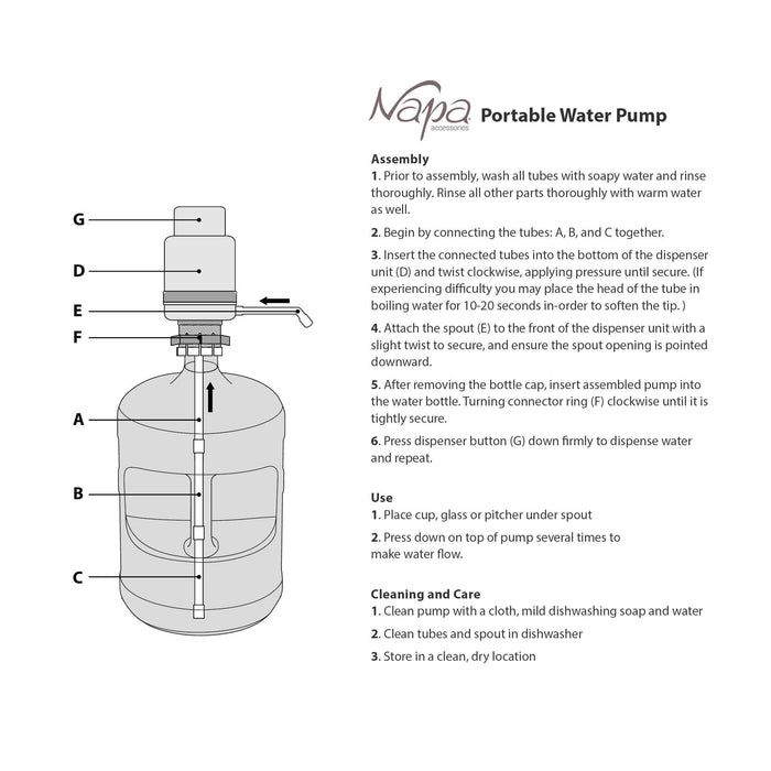 Manual Water Pump for 5-Gallon Crown Top Water Bottles