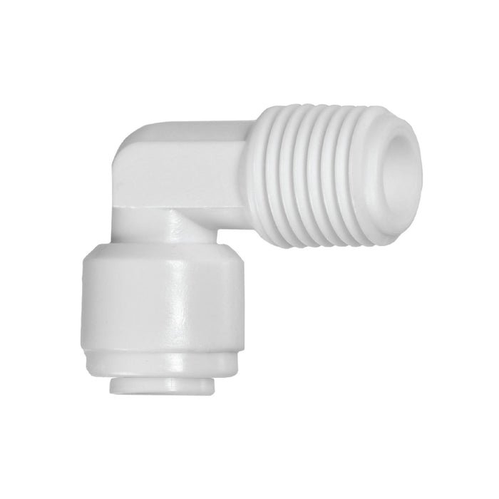 Fixed Elbow Adapter with Push Fit Inlet & Threaded Outlet