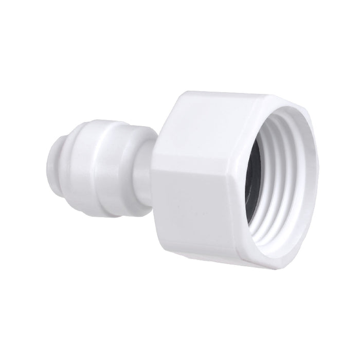 Female Faucet Connector with 1/4-inch Inlet & 1/2-inch Outlet