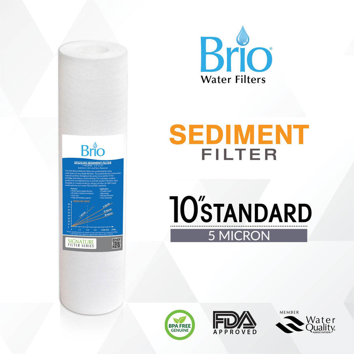 Brio Signature 5 Micron, 2.5" X 10" Pp Sediment Filter