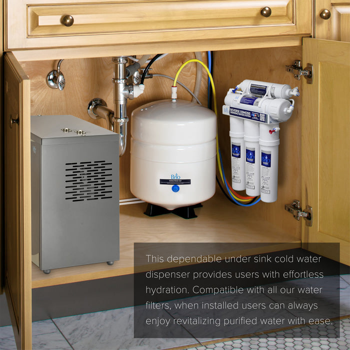 Undersink Water Dispenser Cooler, Stainless Steel, Brio Premiere
