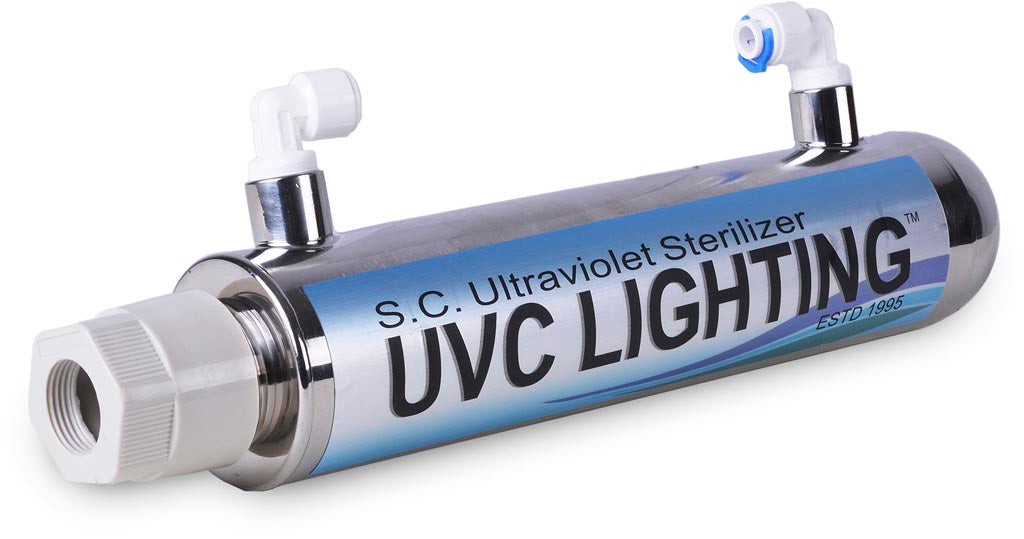 Ultraviolet Sterilizers Stainless Steel Casing, Igpm, 110v, 10 Watt, Inlet/Outlet Size: 1/4"" Npt, Flat Plug.